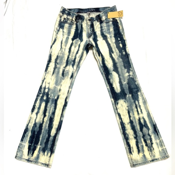 Retro Reverse Tie Dye Stripe Boot Cut Jeans Size 10 x 33 - Picture 1 of 10